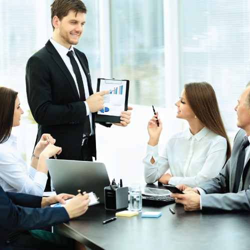 Hiring panel reviewing a candidate shortlist prepared by HRBD
